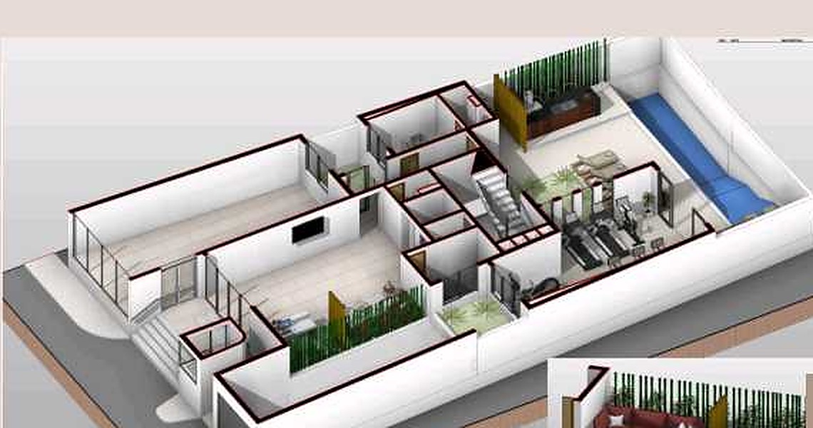 Plan d'aménagement du hall